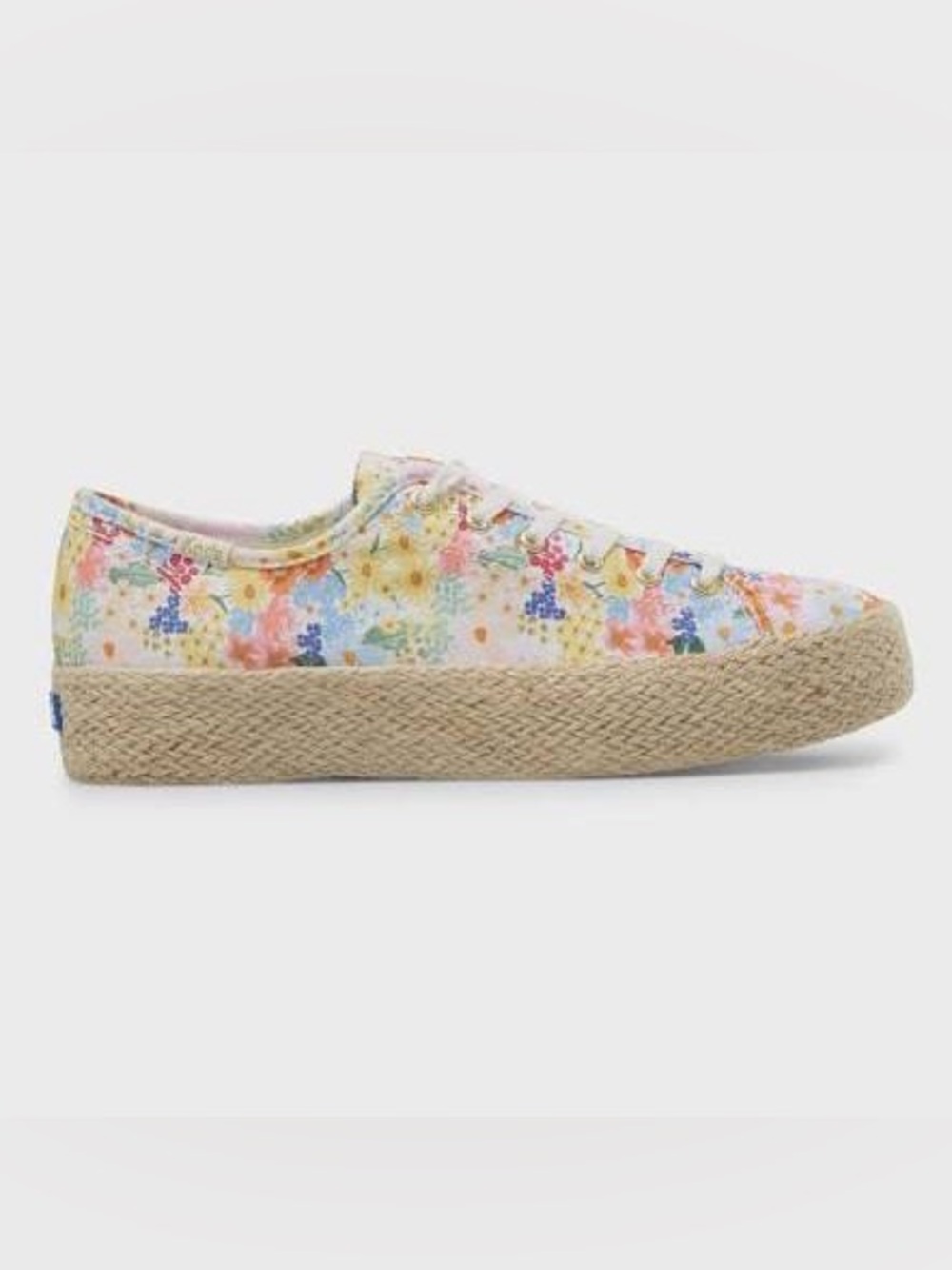 Keds x Rifle Paper Co. Margaux Triple Kick Jute Sole Sneakers SZ 10 Summery Boho